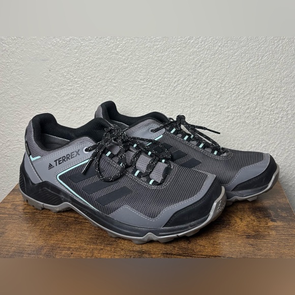 adidas Shoes - Adidas Women's Terrex AX4 Black Grey Teal Trail Hiking Shoes Size 8.5